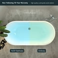 thumbnail image 3 of FerdY Bali 59" Acrylic Freestanding Soaking Bathtub in Glossy White. Ferdy-02538-1500-BN, 3 of 9