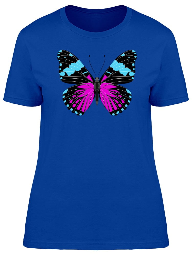 Smartprints - Purple & Blue Butterfly Tee Women's -Image by ...
