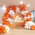 thumbnail image 1 of Kit de arco de globos ADOINBY naranja y blanco con 140 globos, 1 of 7