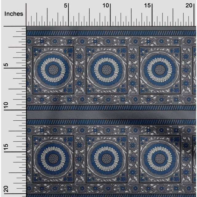 oneOone Tissu Polyester Lycra Imprimé Feuilles & Floral pour Couture BTY 56 Pouces de Large
