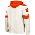 thumbnail image 4 of Men's Colosseum Cream Clemson Tigers 2.0 Lace-Up Pullover Hoodie, 4 of 4
