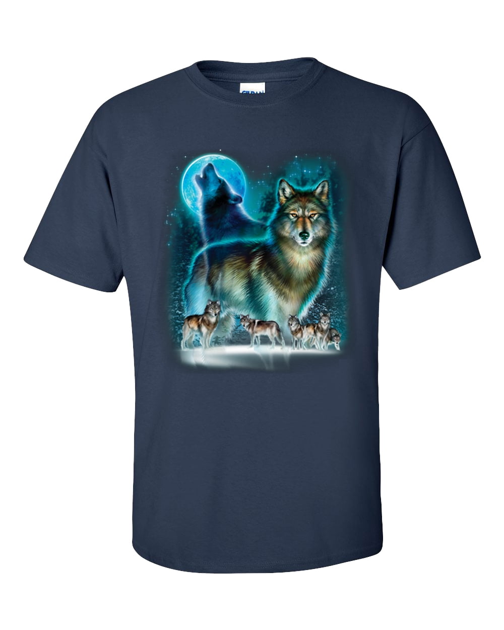 Camiseta Wolf Moon Silhouette Lobos en el Bosque Escénico Salvaje Aullando Wolverine - Imagen 15 de 22