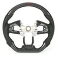 thumbnail image 1 of Carbon Fiber Steering Wheel Nappa Perforated Leather Replacement for Civic FC 2016-2021, 1 of 14