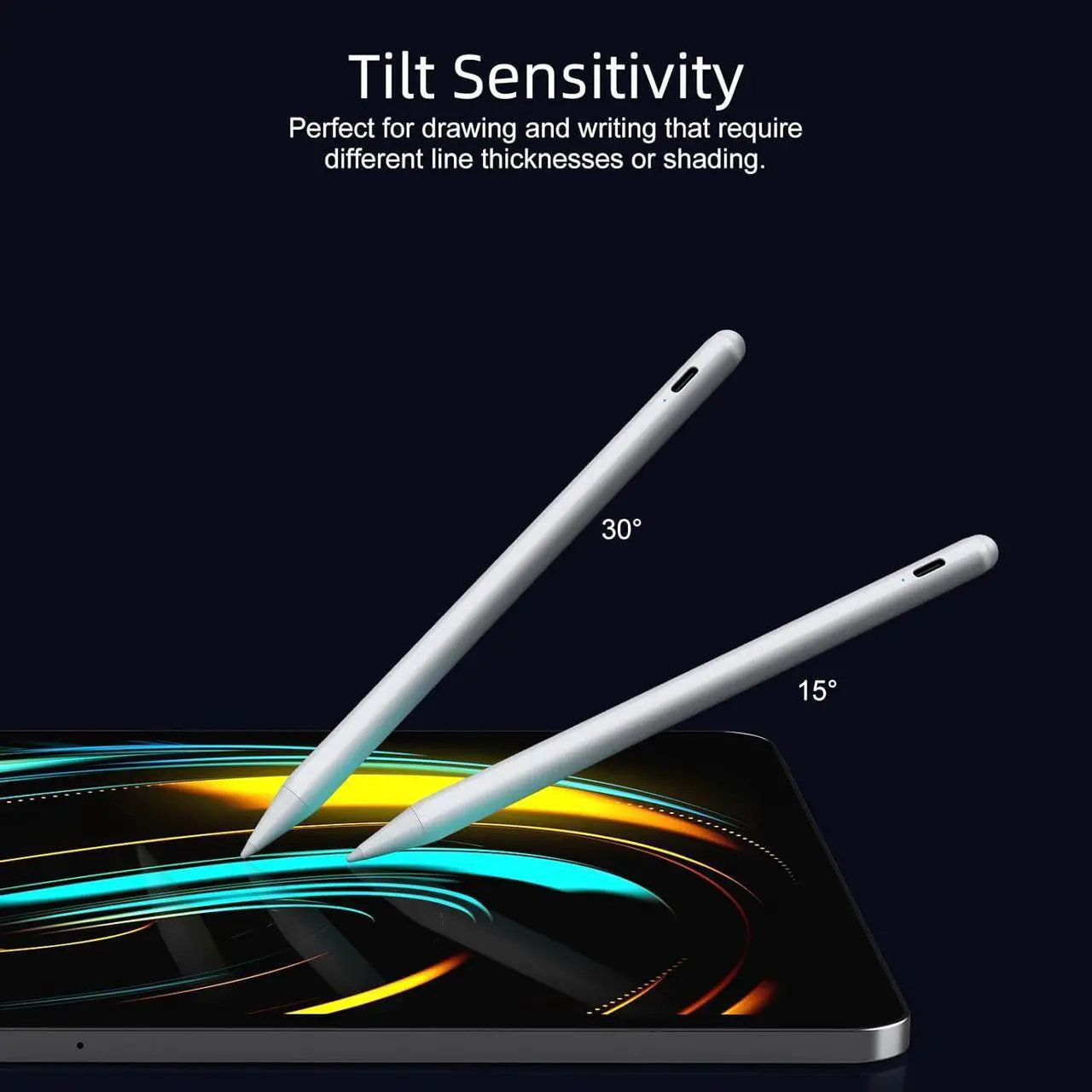 Stylus Pen for iPad 6th-11th Generation-2X Fast Charge Active Pencil Compatible with 2018-2025 Apple iPad Pro 11"/12.9"/M4, iPad Air 3/4/5/M2/M3,iPad mini 5/6 Gen - White