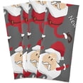thumbnail image 2 of GZHJMY Santa Claus Merry Christmas Grey Kitchen Towels Set of 1 Dishcloths Hand Towels Tea Towels Ultra Absorbent for Cleaning Washing Drying Dishes Tableware 28'' x 18'', 2 of 7