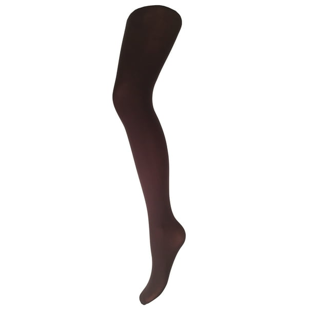 Malka Chic Womens brown opaque footed tights pantyhose