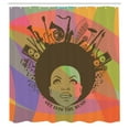 thumbnail image 2 of Ambesonne Music Shower Curtain, American Woman, 69"Wx70"L, Multicolor, 2 of 4