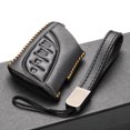 thumbnail image 3 of Vitodeco Genuine Leather Smart Key Fob Case Compatible with Lexus ES, Lexus UX, Lexus NX, Lexus GX, Lexus LX 600 (4-Button, Black), 3 of 6