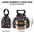 thumbnail image 5 of Pioneer Flower Floral Print Pattern Drawstring Lunch Bag Women - Drawstring Lunch Bag Insulated for Work Office - Stain-Resistant Large Lunchbags for Women with Multi-Pockets, 5 of 6