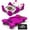 Fuchsia-Small, variant on Pushtek 9-Deck Rotating Playing Card Holder with 360° Rolling Wheels, Magnetic Card & Dice Caddy for Canasta, Hand and Foot, Poker & Game Night, Yellow