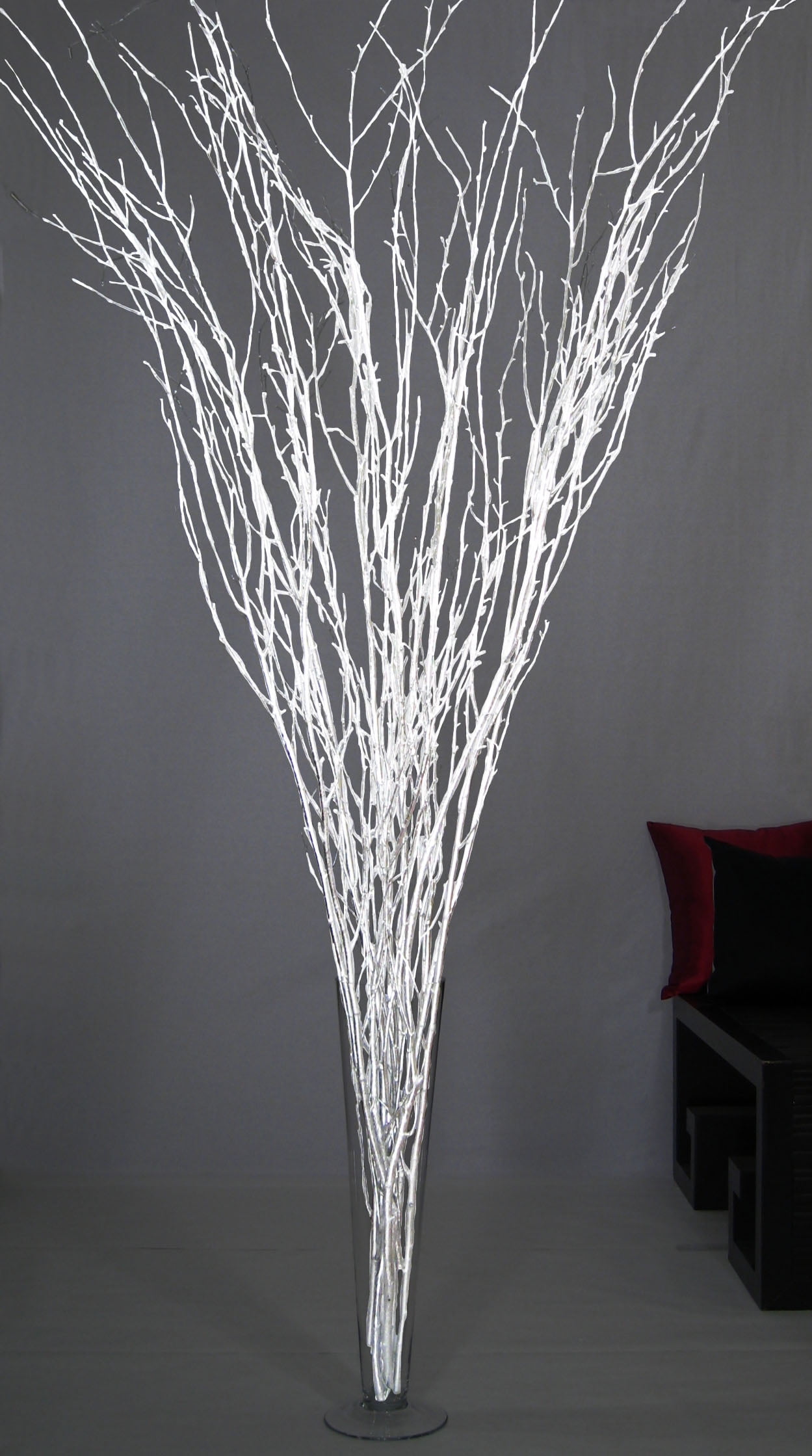 Green Floral Crafts Birch Branches Pack of 6 Stems 34 Ft Snowy