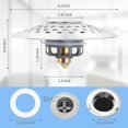 thumbnail image 4 of Universal Bathtub Stopper. 1.6-2.0 Bathtub Filter With Shower Drain Hair Catcher. Upgraded Of Brass Pop Up, 4 of 5