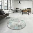thumbnail image 4 of Ahgly Company Machine Washable Indoor Rectangle Contemporary Dark Goldray Area Rugs, 4' x 6', 4 of 7