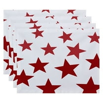 Simply Daisy 18" x 14" Just Stars Geometric Print Placemat, Set of 4