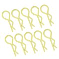 thumbnail image 3 of 10 Uds RC coche Shell Clip RShape Metal cuerpo Clips pines para 1/5 1/6 1/8 1/10 RC coche (Jaune) Jaune, 3 of 8