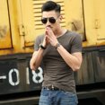 thumbnail image 3 of Camisetas para hombre, camiseta de secado rápido, camiseta ajustada para hombre, camiseta lisa para gimnasio, músculos lisos, ajustada, amarilla, manga corta, moda, caliente, 3 of 5