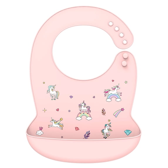 Adjustable, Soft and Waterproof Silicone Baby Bibs - BPA-Free and Durable Bibs for Babies and Toddlers