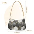 thumbnail image 3 of FORMRS Womens Shoulder Bag with Chain Strap Clutch Purse Cute Tote Handbag, Gray Hexagons, 3 of 7