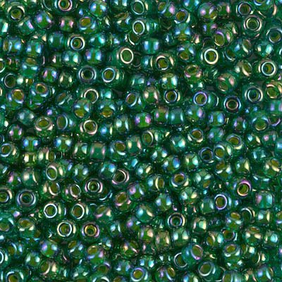 Chartreuse Lined Gr AB Miyuki Seed Beads 8/0 8-9354-TB