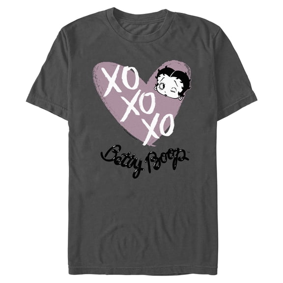Mens Betty Boop XOXOXO Heart Wink T Shirt
