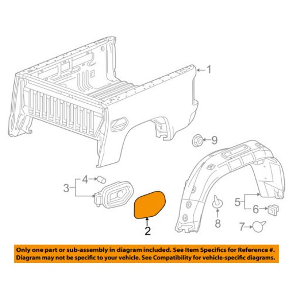 GM OEM Pick Up Box Bed-Fuel Door Gas Cap Hatch 22900829