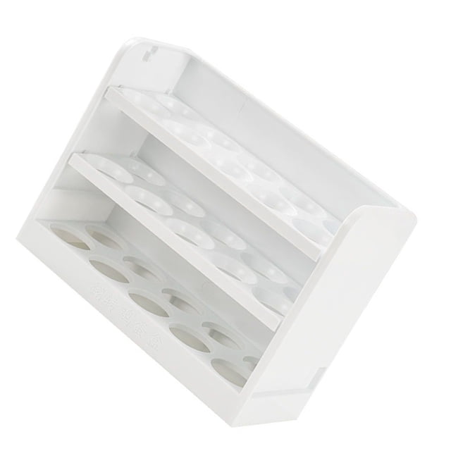 Toystoory Estante de almacenamiento de huevos, estante giratorio de 3 niveles para refrigerador, estante de soporte estable, caja organizadora de Organizadores de utensilios de cocina