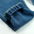 thumbnail image 6 of KIDSCOOL SPACE Baby Girls Jeans,Little Girl Elastic Waist Washed Soft Cotton Denim Pants, 6 of 6