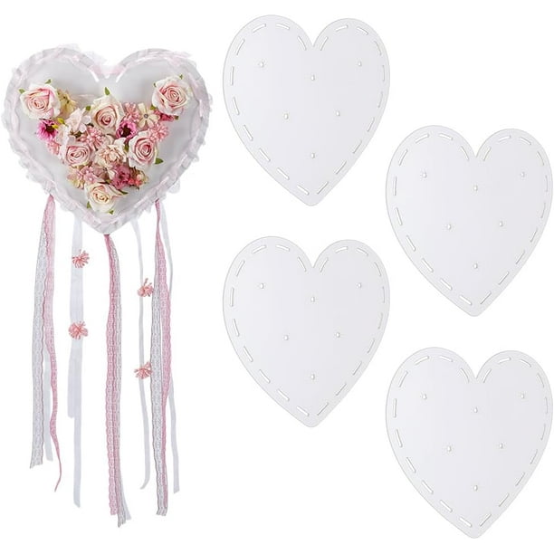 5 piezas de ramilletes de cartón resistentes en forma de corazón para mamás que regresan a casa (12.6 x 13.77 pulgadas). Ramilletes hechos a mano para mamás que regresan a casa. Disco de papel.