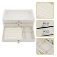 thumbnail image 1 of WHAMVOX Jewelry Storage Organizer Elegant Design for Dressing Table Beige 1Set, 1 of 8