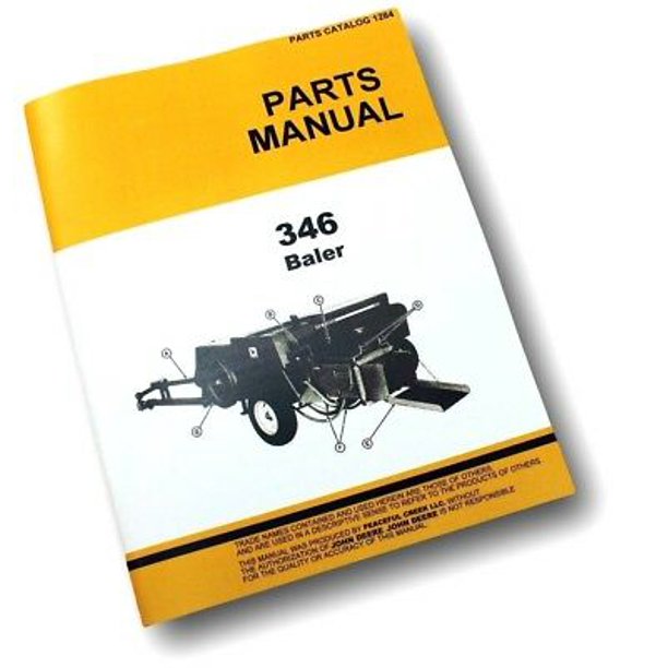 Parts Manual For John Deere 346 Hay Baler Knotter Square Exploded Views