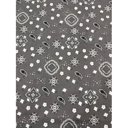 New Creations Fabric & Foam Inc 60" Wide Poly Cotton Bandanna Print Fabric by The Yard (Lime, 5 Yards)