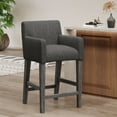 thumbnail image 1 of Noble House Upholstered 26 inch Counter Stool - Charcoal, 1 of 10
