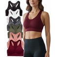thumbnail image 2 of ToBeInStyle Womens Pack of 6 Comfortable and Supportive Racerback Sports Bras, 2 of 6