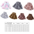 thumbnail image 7 of IDOPIP Kids Girls Fall Winter Leopard Faux Fur Hooded Coat Jacket Thick Fleece Windproof Parka Outwear, 7 of 7