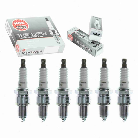 6 pc NGK V-Power Spark Plugs compatible with Dodge Dart 2.8L 3.2L 3.7L L6 1960-1974