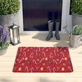 thumbnail image 2 of Red Christmas Candy Cane Pattern Flannel Non Slip Door Rugs,Washable Door Mats Indoor,Decorative Door Mats,Dirt-Resistant and Absorbent Doormat for Entrance,Bedroom,Kitchen,Bathroom,23.5x16in(60x40cm), 2 of 5