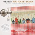 thumbnail image 5 of AshasdS Cute Village Houses & Gingham Plaid Window Valance Country Short Curtain Rod Pocket for Kitchen, 5 of 5