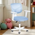 thumbnail image 1 of Silla de Oficina Juvenil Ergonómica, Giratoria con Ajuste de Altura y Ruedas, Respaldo de Malla Transpirable, Azul, 1 of 6