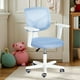 thumbnail image 1 of Silla de Oficina Juvenil Ergonómica, Giratoria con Ajuste de Altura y Ruedas, Respaldo de Malla Transpirable, Azul, 1 of 6