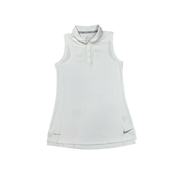 Nike Golf Womens Sleeveless Texture Polo Shirt White 884843-100 New (M ...