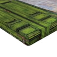 thumbnail image 2 of Ambesonne Rustic Fitted Sheet, Colored House Old Door, Full Size, Blue Green, 2 of 3