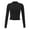 Black, variant on QIJUNTUO Women's Full-Zip Athletic Running Jacket With Stand Collar For High-Intensity Workouts And Outdoor Fitness Activities Coffee