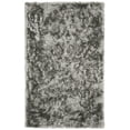 thumbnail image 4 of SAFAVIEH Ocean Trellis Solid Plush Polyester Shag Area Rug, Silver, 6' x 9', 4 of 11