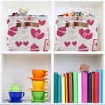 thumbnail image 7 of GZHJMY 1 Pack Cute Love Heart Letter Lock Phone Large Storage Basket,Valentine's Day Collapsible Toy Storage Box Waterproof Laundry Basket with Handle for Home Closets, Offices, Bedroom, 7 of 7