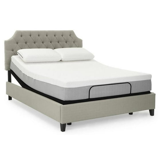 Pemberly Row 10" Cal King Split Mattress and H Bed Base in White