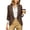 Brown, variant on Womens Blazers for Work Casual 3/4 Sleeve Double Breasted Suit Jacket Business Office Open Front Blazer with Pockets Gray S