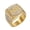 Gold, variant on Men's Stainless Steel Jewelry Hip&nbsp;Hop&nbsp;Punk&nbsp;Micro&nbsp;Pave&nbsp;CZ&nbsp;Boss&nbsp;Ring Silver Size 7