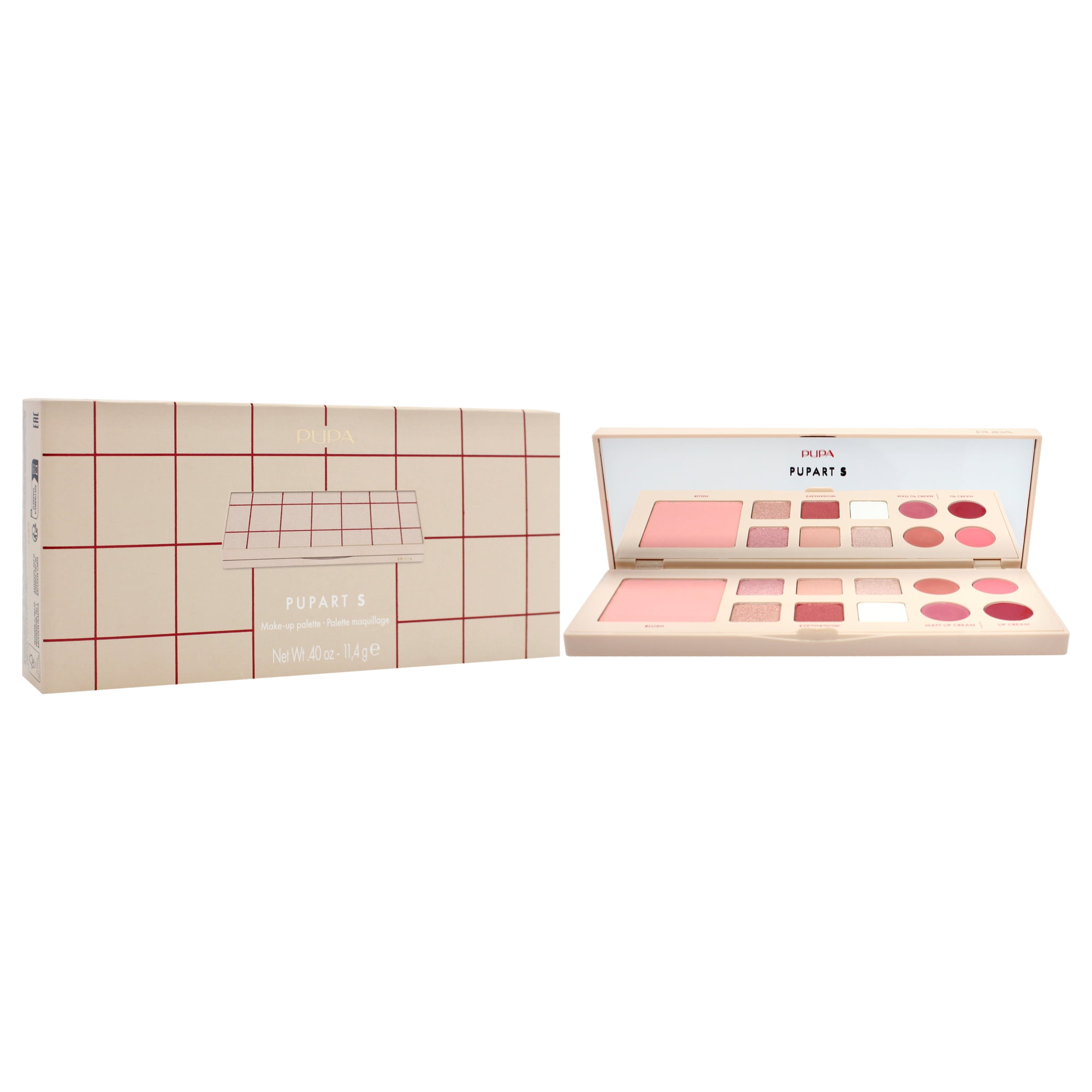Pupa Milano Pupart S Make-Up Palette, Girls Makeup Kit, 001 Nude, 0.4 oz