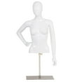 thumbnail image 2 of Costway Female Mannequin Realistic Torso Half Body Head Turn Dress Form w/ Base, 2 of 7
