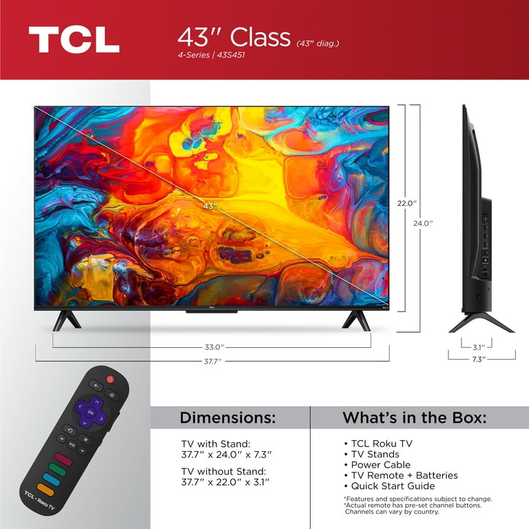 TCL 43 inch 4K 4 series Roku Smart TV UHD. Unboxing and Review 